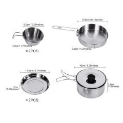 Kingcamp Backpacker III Silver Yemek Set (2 Kişilik)