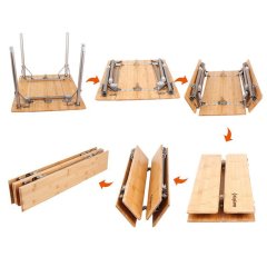 Kingcamp Table S Bamboo Katlanabilir Masa