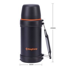 Kingcamp 750 ml Vacuum Siyah Termos