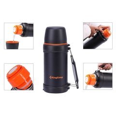 Kingcamp 1000 ml Vacuum Siyah Termos