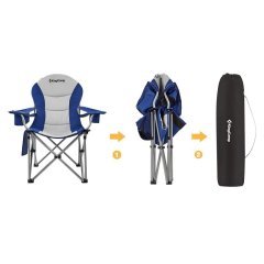 Kingcamp Deluxe Sandalye (Mavi/Gri)