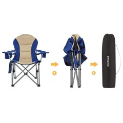 Kingcamp Deluxe Sandalye (Mavi/Bej)