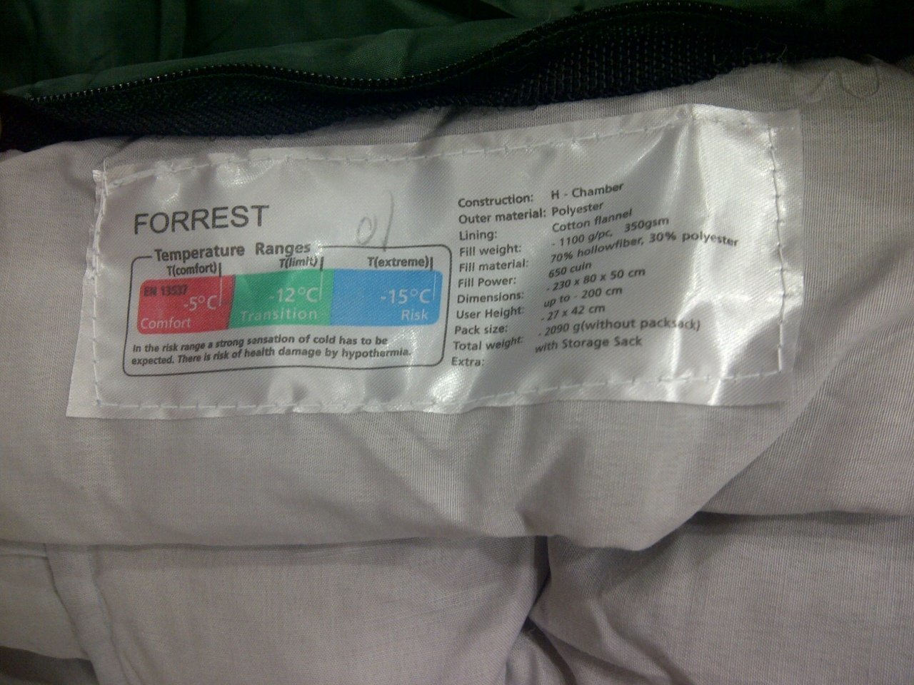 Square Forrest -15 Uyku Tulumu