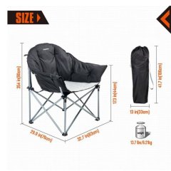 Kingcamp Comfort Sofa Sandalye (Black/Grey)