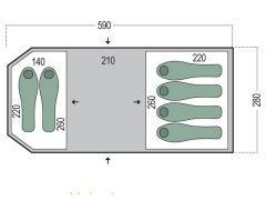 Pinguin Omega6 Yeşil 6 Kişilik Çadır