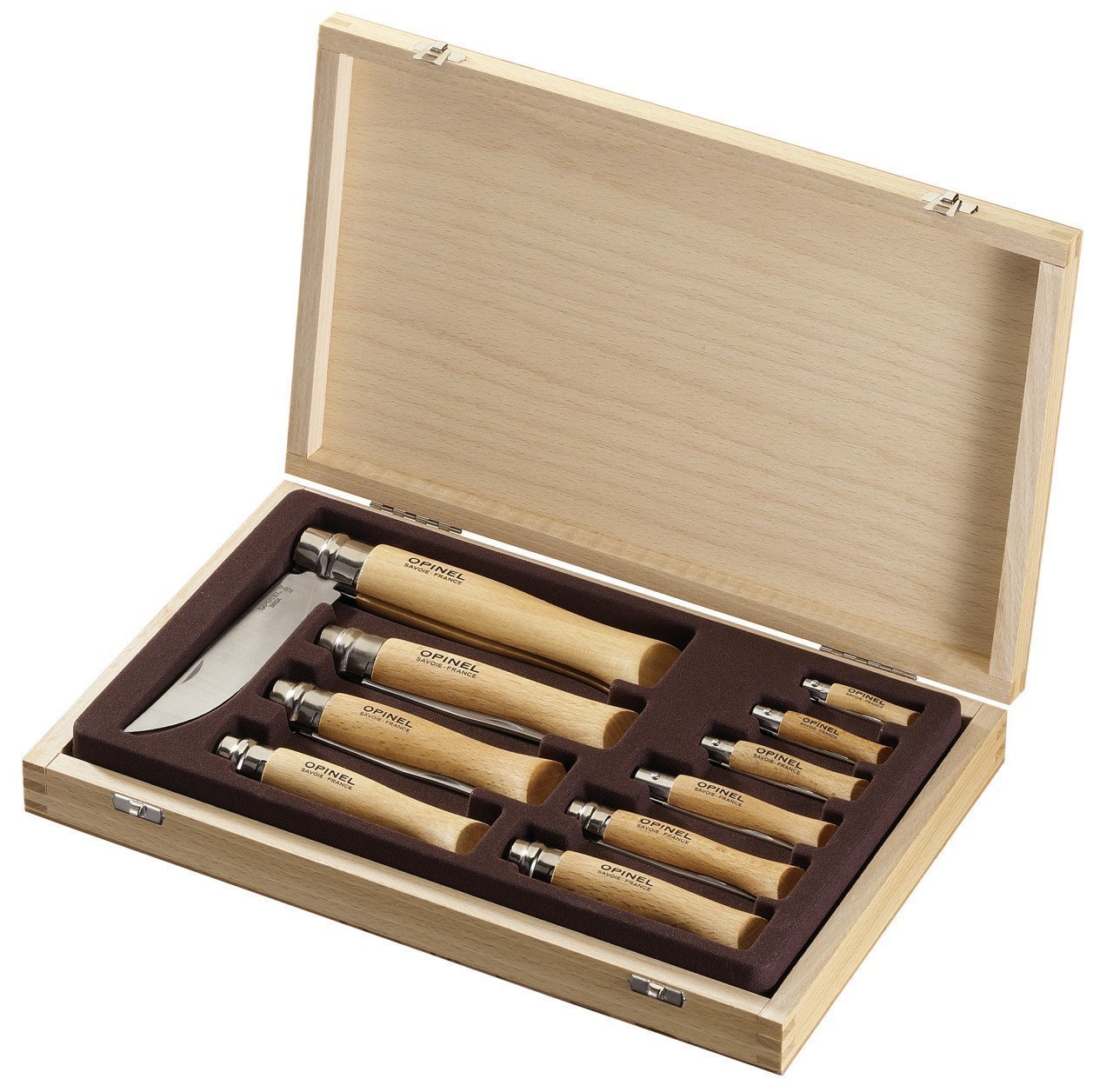 Opinel Inox Kayın Saplı 10 Lu Çakı Seti (No:2-12)