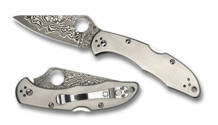 Spyderco Delica Titanium Damascus Çakı